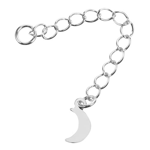 TOVINANNA Silber Verlängerungskette für Armbänder DIY Schmuckverlängerer Mond Design Einfache Handhabung für Schmuckherstellung und Reparatur von TOVINANNA
