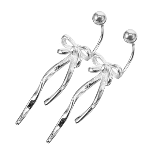 TOVINANNA Silberne Schleifen Ohrstecker Damen Gedrehte Schleifenform Leichte Modische Ohrhänger Vielseitig Kombinierbar für Alltag und Büro Hautfreundlich und Langlebig von TOVINANNA