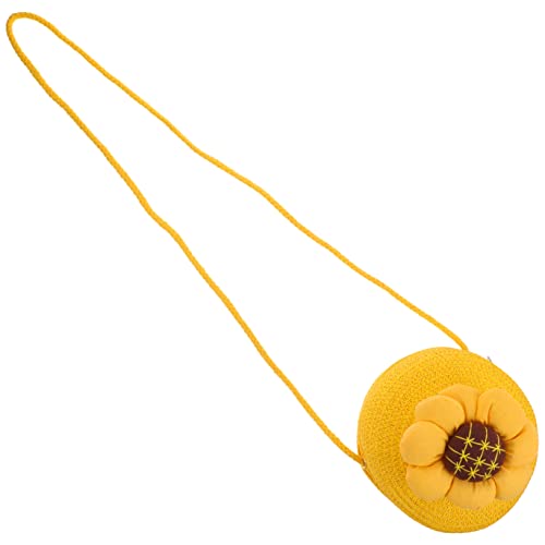 TOVINANNA Sommerliche Umhängetasche Handgewebtem Stroh Süße Schultertasche mit Blumenverzierung für Strand Schule Partys Perfektes Accessoire für Kleine TOVINANNA Sommerliche Umhängetasche Handgewebtem Stroh Süße Schultertasche mit Blumenverzierung für Strand Schule Partys Perfektes Accessoire für Kleine von TOVINANNA