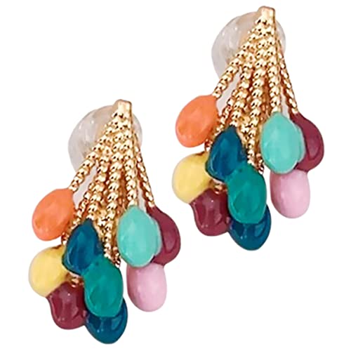 TOVINANNA Statement Ohrringe Ballon Dangle Ohrringe für Frauen Minimalistische Tropfenohrringe Retro Design Buntes Zubehör für von TOVINANNA