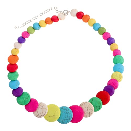 TOVINANNA Steinkette für Damen Handgefertigter Modeschmuck mit Lebendigen Farben für Sommer Strandurlaub Modisches Accessoire für Jede Gelegenheit TOVINANNA Steinkette für Damen Handgefertigter Modeschmuck mit Lebendigen Farben für Sommer Strandurlaub Modisches Accessoire für Jede Gelegenheit von TOVINANNA