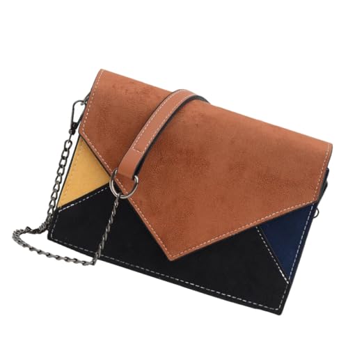 TOVINANNA Stilvolle Damen Umhängetasche Envelope Bag mit Farbblock Design Schulterriemen Vielseitig Einsetzbar für Alltag Reisen Shopping und Besondere Anlässe Modische Crossbody Tasche von TOVINANNA