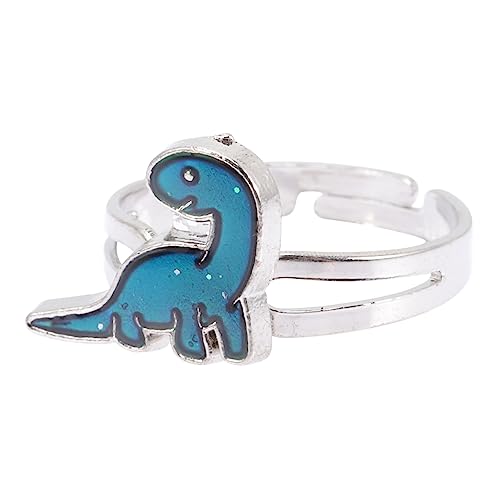 TOVINANNA Stimmungsring Dinosaurier Offener Ring für Frauen Farbwechsel Ring Anpassbar Kreatives Schmuckstück für zu Besonderen Anlässen Langlebig und Temperaturabhängig von TOVINANNA