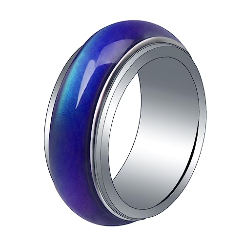 TOVINANNA Stimmungsring für Farbwechsel Kreatives Design Temperaturabhängiger Schmuck Modischer Stimmungsring von TOVINANNA