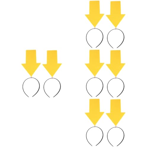 TOVINANNA 8stücke Lustige Pfeilspitzen-haarreifen Für Halloween-feiern Einzigartiger Kopfschmuck Für Geburtstag Und Weihnachten Gelbe Boppers Haarband-dekoration von TOVINANNA