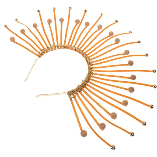 TOVINANNA Goldene Sonnenstrahlen Krone Haarreif Für Damen Spiked Headband Für Festivals Partys Und Kostüme Für Göttinnen Und -darstellungen von TOVINANNA
