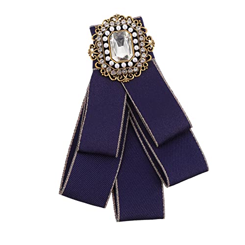TOVINANNA Stoffbrosche mit Schleifenmotiv Leichte Anstecknadel für Damen Brosche für Kleidung und Festliche Anlässe Wie Hochzeit Weihnachten Geburtstag Kompakt und Stilvoll in Blau von TOVINANNA