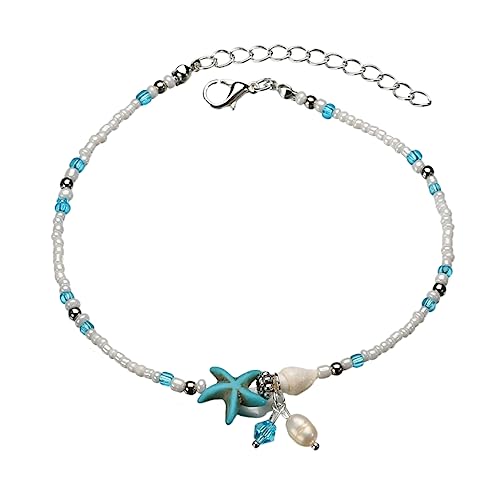 TOVINANNA Strand Fußkettchen Damen und Perlen Design Perfekter Schmuck für Sommer für Strandpartys und Alltag von TOVINANNA
