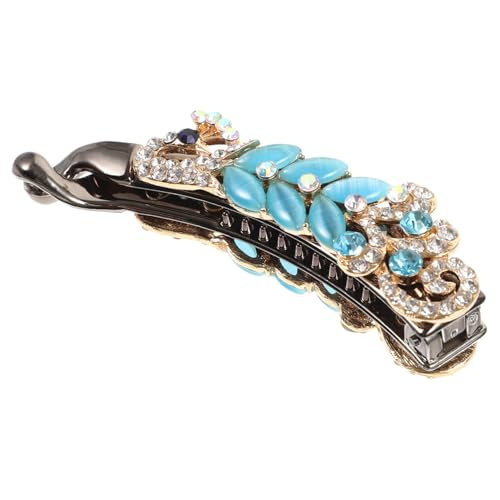 TOVINANNA Strass-bananenclip Haarspangen Haar Klammern Haarnadeln Bananenclips Bananen-haarspange Haarklemme 80er Haarschmuck Für Frauen Bananenklammer Opal Haarklammer Strasssteine von TOVINANNA