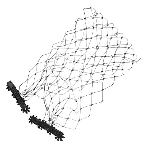 TOVINANNA Strass-schleier Braut- Junggesellin Kopfbedeckungen Für Teepartys Damen Brautschleier Schleier Für Bräute Maskerade Gesichtsschleier Für Teeparty Brautzubehör Metall Black von TOVINANNA