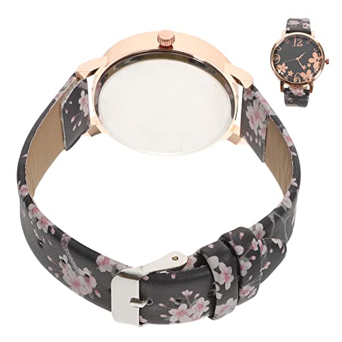 TOVINANNA Stylische Damenarmbanduhr mit Floralem Design Quarz Uhr für Täglichen Gebrauch für Schule Partys Freizeit mit Strapazierfähigem Stoffarmband von TOVINANNA