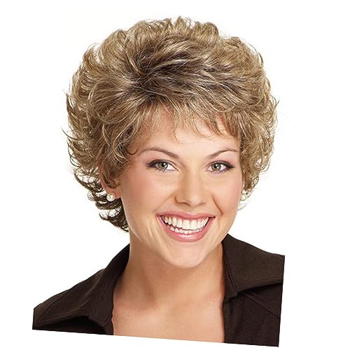 TOVINANNA Kurze Perücke Für Frauen Lockenperücke Für Frauen Haarabdeckung Mode-haarabdeckung Chemiefaser Strapazierfähig Bequem Für Alltag Geeignet Für Partys Und Kostüme von TOVINANNA