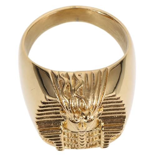 TOVINANNA Stylischer Goldfarbener Herrenring im Ägyptischen Design Perfektes für Männer für Alltag Leicht zu Pflegen Handwerkskunst von TOVINANNA