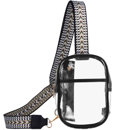 TOVINANNA TPU Transparente Umhängetasche Damen wasserdichte Crossbody Tasche mit Verstellbarem Schultergurt Multifunktionale Brusttasche für Festivals und Reisen Große Kapazität mit Extra von TOVINANNA