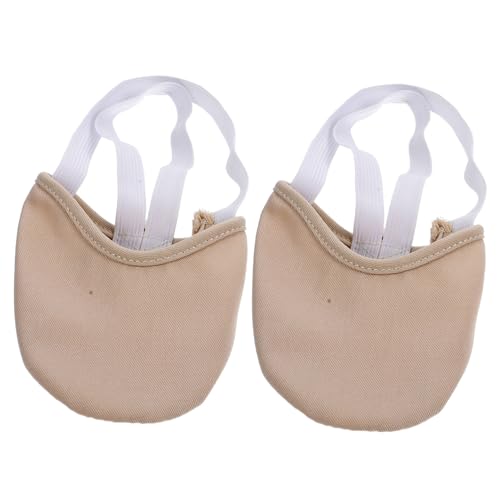 TOVINANNA Tanzschuhe Tanzballerina Anti Rutsch Klein Charakter Übung Nude Pirouette Schuhe Damen rutschfeste Socken Grip Lady Ballettschuhe Für Mädchen Halbsohlen Ballettschuhe Beige von TOVINANNA