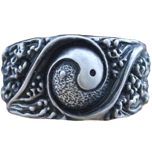 TOVINANNA Chinesischer Kupferring für Damen und Herren Retro Statement Ring Modering Unisex Schmuck für Partys und Alltag von TOVINANNA