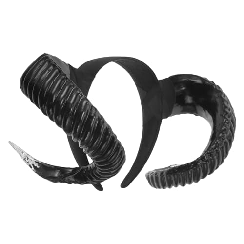 TOVINANNA Teufelshorn Stirnband für Erwachsene Cosplay Party Dekorationskopfband mit Schwarzen Hörnern und Silbernem Zubehör für Halloween Fasching und Festivals von TOVINANNA