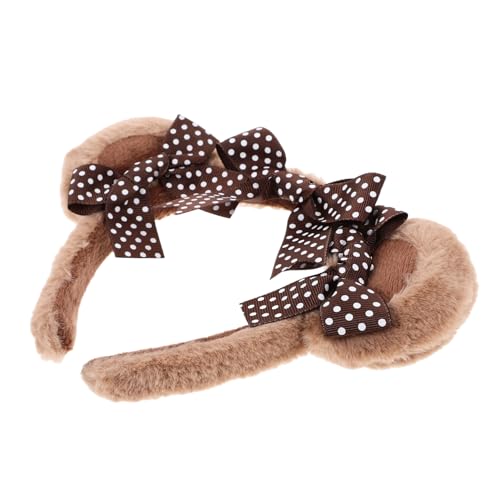 TOVINANNA Bärenohren Haarband Für Mädchen Süßes Stirnband Mit Ohren Für Partys Flauschiges Stirnband Aus Plüsch Haarschmuck Mit Bärenohren Für Cosplay Und Festival von TOVINANNA