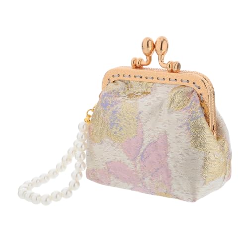 TOVINANNA Chinesische Geldbörse Mit Blumenmuster Souvenir Im Asiatischen Stil Praktische Kleingeldtasche Mit Perlenkette Für Reisen Partys Und Täglichen Gebrauch von TOVINANNA