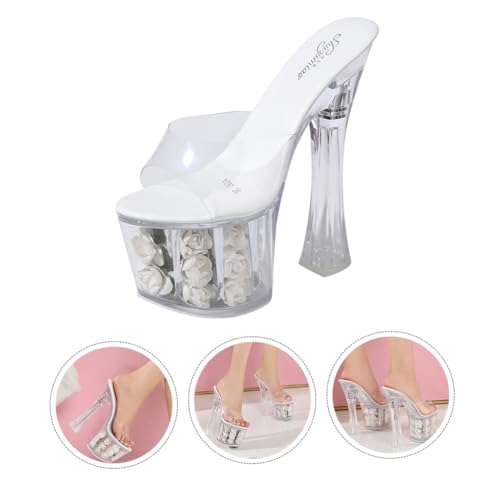 TOVINANNA Transparente Damensandalen mit Optik Hoher Absatz Modische Pantoletten für Party Büro Freizeit und Club Komfortabel und Elegant von TOVINANNA