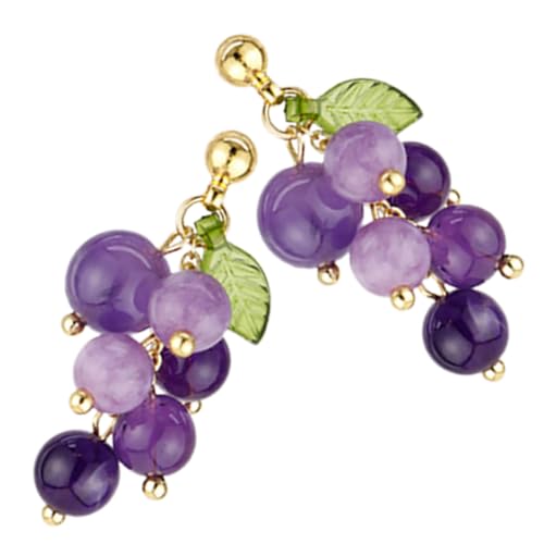 TOVINANNA Traumhafte Traubenohrringe Resin Süße Kleine Ohrstecker für Frauen und Teenager für Partys und Alltag Langlebig und Hautfreundlich Silberstifte von TOVINANNA