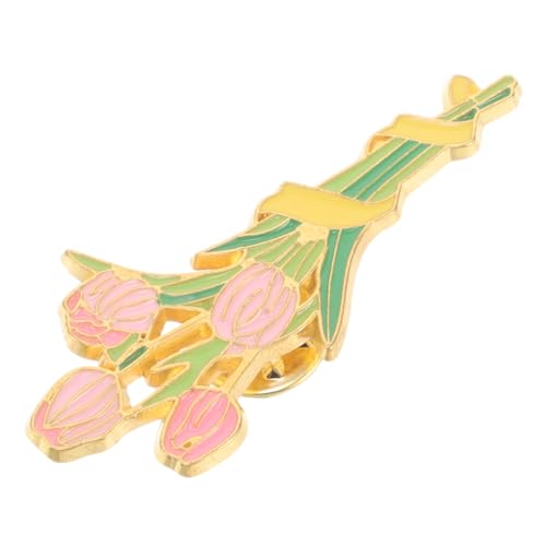 TOVINANNA Tulpenblumenstrauß-anstecknadel Stilvolle Vintage-emaille-brosche Für Damen Blumenschmuck Aus Zinklegierung Vielseitige Floraler Anstecknadel Für Kleidung Und Taschen von TOVINANNA