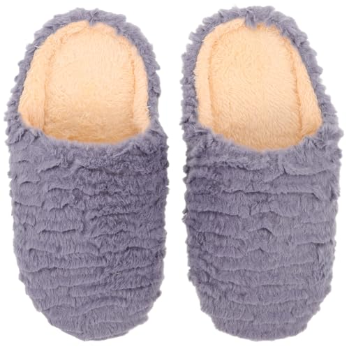TOVINANNA Unisex Hausschuhe für Erwachsene Leise Soft Sohlen Rutschfeste Indoor Slipper mit Warmer Innenfütterung Für Holzfußböden Frühling Herbst Winter von TOVINANNA