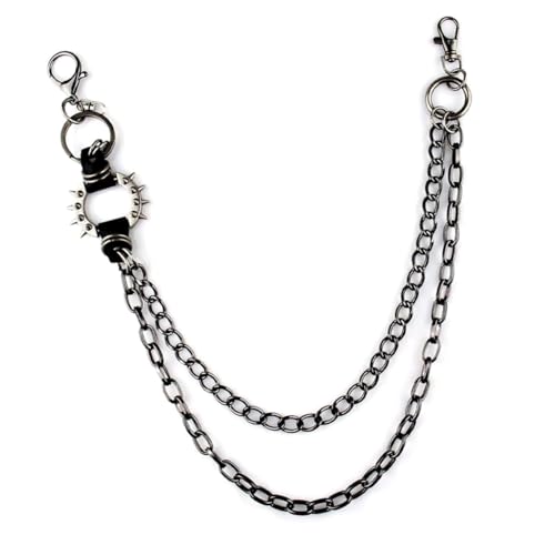 TOVINANNA Gürtelkette Taillentaschenkette Nieten Geldbörsenkette Hip Hop Hosenkette Dekorative Kette Für Männer Und Frauen Jeanskette Accessoire von TOVINANNA