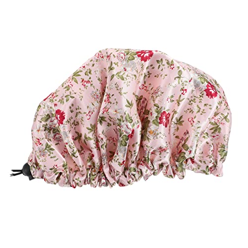 TOVINANNA Verstellbare Schlafmütze Für Junge Mädchen Aus Polyester Atmungsaktiv Mit Blumenmuster Haarschutzmütze Für Kissenbezug-schutz von TOVINANNA