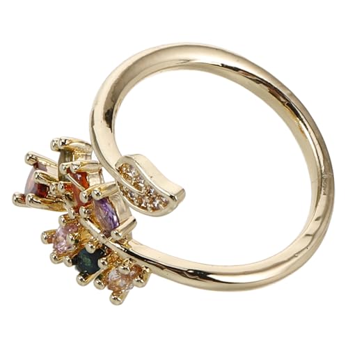 TOVINANNA Verstellbarer Geometrischer Ring für Damen Eleganter Ring Leichtem Modisches Vielseitiges Schmuckstück für Alltag und Besondere Anlässe Handwerkskunst und Komfortabler Sitz für von TOVINANNA