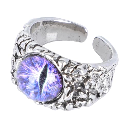 TOVINANNA Verstellbarer Offener mit Bösem Augendesign Breiter Schmuck für Damen und Herren Modischer Körperschmuck für Halloween Party Cosplay und Alltag Geschenkidee für von TOVINANNA