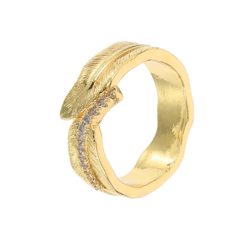 TOVINANNA Verstellbarer Ring Zirkonia für Damen Vintage Design Eleganter Offener Fingerschmuck Stapelbar Modischer Statement Ring für Verschiedene Outfits für Besondere Anlässe von TOVINANNA