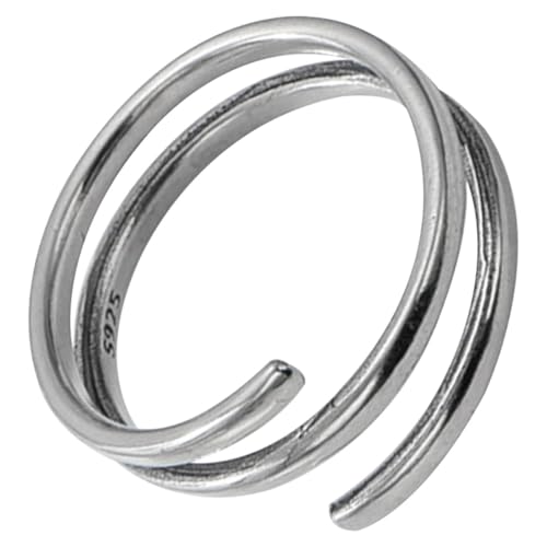 TOVINANNA Verstellbarer Silberring für Damen Ästhetischer Daumenring Reinem Silber Modischer Offener Ring für Partys Date oder Alltag Hautfreundlich und Elegant von TOVINANNA