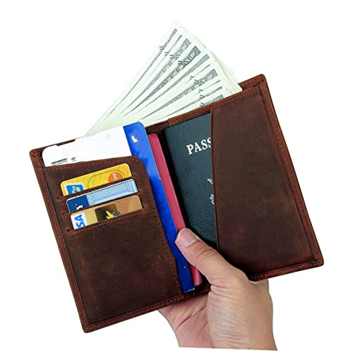 TOVINANNA Vintage Geldbörse für Herren RFID Blockierende Geldklammer und Kartenetui Kompaktes Design für Geldscheine und Ausweis als Kaffee von TOVINANNA