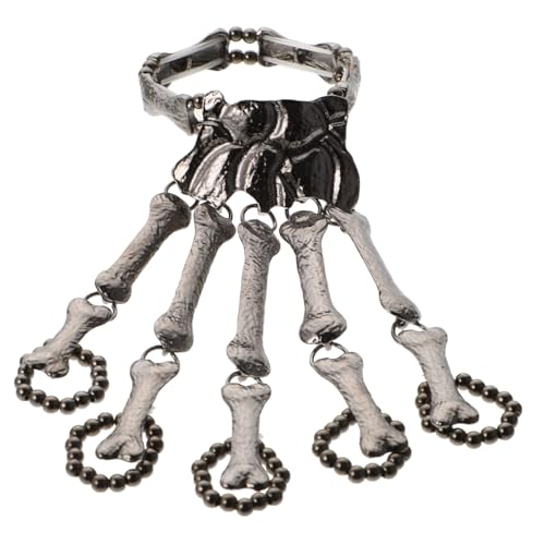 TOVINANNA Vintage Halloween Skull Armband Kreatives Skelett Schmuckstück aus Legierung Punk Gothic Armband für Damen und Herren Cosplay Zubehör von TOVINANNA