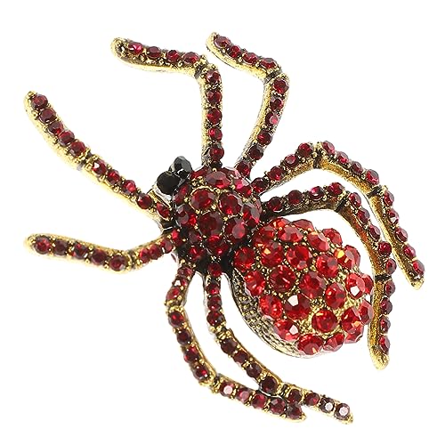 TOVINANNA Vintage Halloween Spinnenbrosche mit Funkelnden Akzenten Anstecknadel für Damen Herren Kleidungsdekoration oder Kreatives Accessoire für Partys von TOVINANNA