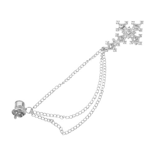 TOVINANNA Vintage Kreuz Brosche mit Quasten Funkelnden Strasssteinen Stabilem Metall Sicherer Anstecknadel Punk-inspirierter Kettenanhänger für Anzug Mantel und Alltagsschmuck von TOVINANNA