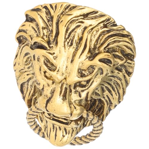 TOVINANNA Vintage Löwenbrosche für Herren Exklusive Anstecknadel für Anzüge Jacken und Kleidung Einzigartiges Tierdesign für Männer Hochwertige Verarbeitung Antikem Gold von TOVINANNA