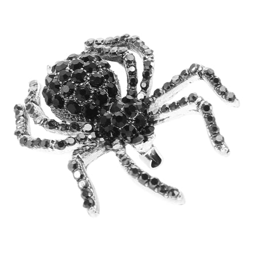 TOVINANNA Vintage Spider Brosche mit Diamanten Kreatives Halloween Accessoire für Partys und Besondere Anlässe Geeignet für Taschen Pullover Jacken und Kleider von TOVINANNA
