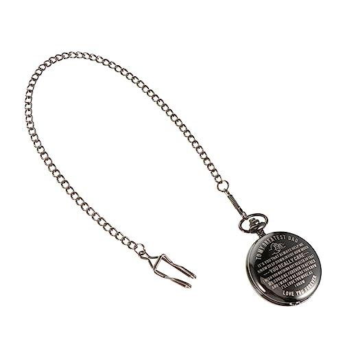 TOVINANNA Vintage Taschenuhr mit Gravur Hängende Uhr für Herren Perfektes für Vater Modisches Accessoire Hochwertigem Langlebig von TOVINANNA