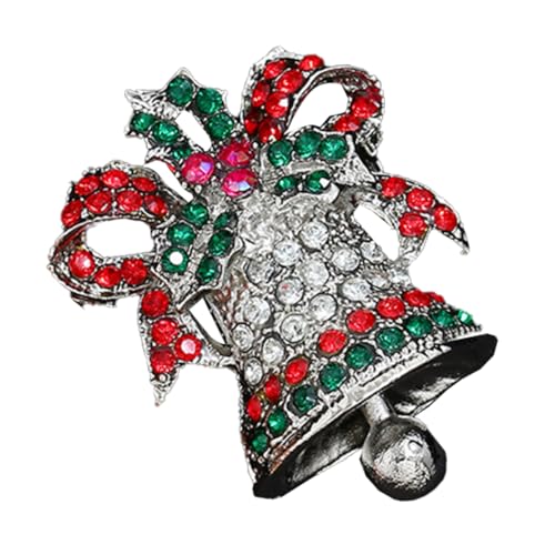 TOVINANNA Vintage Weihnachtsglocken Brosche aus Weihnachtsbrosche für Damen Festlicher Anstecker zur Kleidung Passend zu Pullover Mantel Schal zu Weihnachten von TOVINANNA