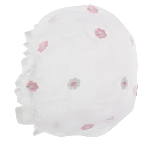 TOVINANNA Wasserdichte Haarhaube Für Damen Shampoo-haube Mit Gummiband Doppellagige Duschhaube Wasserdichte Badehaube Wiederverwendbare Haar-duschhaube Weiches Netzmaterial Rosa von TOVINANNA
