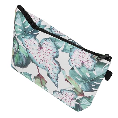 TOVINANNA Weibliche Kosmetiktasche Reise Kulturtasche Mit Blumenmuster Tragbare Make up Tasche Für Frauen Wasserabweisend Für Reisen Und Alltag Inklusive Reißverschluss von TOVINANNA