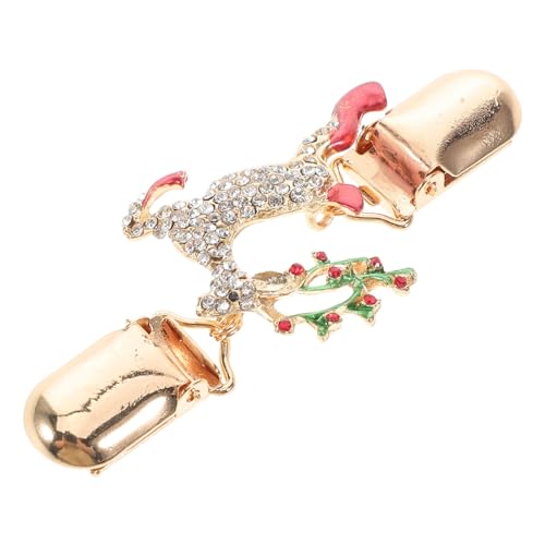 TOVINANNA Weihnachts Brosche Clip Vintage Pullover Kettenclip für Damen Festlicher Schmuck für Feiertage Praktische Dekorative Nadel für Kleidung für Weihnachten Besondere Anlässe von TOVINANNA