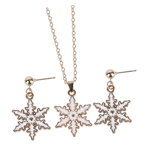 TOVINANNA Weihnachts Schmuckset Damen Ohrschmuck und Halskette Weihnachtsbaum Anhänger Party Accessoire Set Stilvoll Elegant Langlebig von TOVINANNA