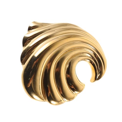 TOVINANNA Wellenbrosche Aus Edelstahl Anstecknadel Für Damen Schmuck Für Mäntel Jacken Schals Und Tücher Einzigartiges Accessoire Für Outfits von TOVINANNA