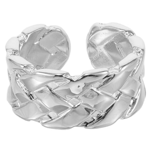 TOVINANNA Wickelring für Damen Verstellbarer Silberfarbener Kreativer Modischer Ring Kupfer für Partys Dates Stylischer Statement Ring der Selbstbewusstsein Verleiht von TOVINANNA
