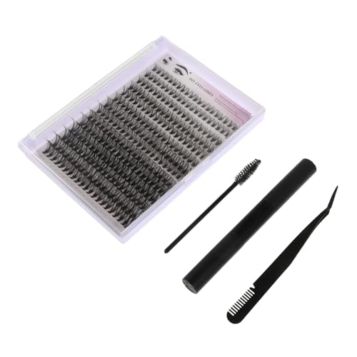 TOVINANNA 1sätze Wimpernverlängerungsset Mit Cluster Wimpern Individuelle Lashes Inklusive Wimpernkleber Entferner Und Gebogenen Pinzette Für Einfache Anwendung Für Kreative von TOVINANNA