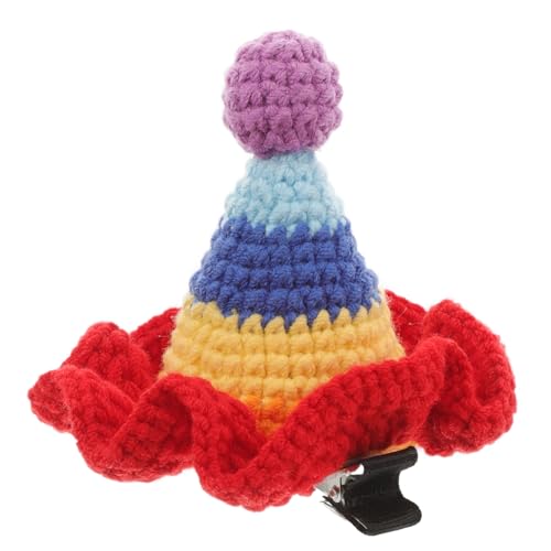 TOVINANNA Wollgehäkelte Haarspange in Regenbogen-hut-form Süßes Haarschmuck für Mädchen Vielseitig Einsetzbar für Partys und Alltag Handgefertigtes Kinderhaar-accessoire von TOVINANNA