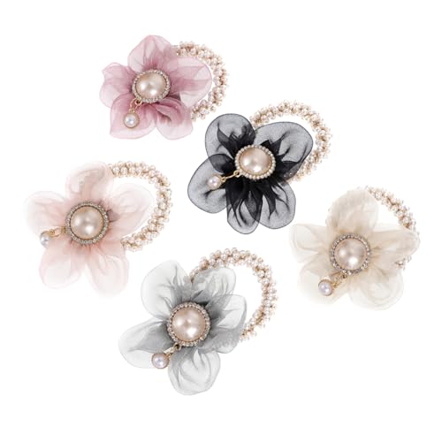 TOVINANNA 5stücke Teiliges -blumen-haargummis Für Mädchen Haarschmuck Für Ponytail Für Alltag Und Festliche Anlässe von TOVINANNA